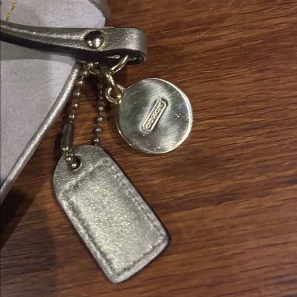 Coach Vintage Y2K Suede Patchwork Stripe Wristlet - Gold & Warm Tones - Picture 3 of 7